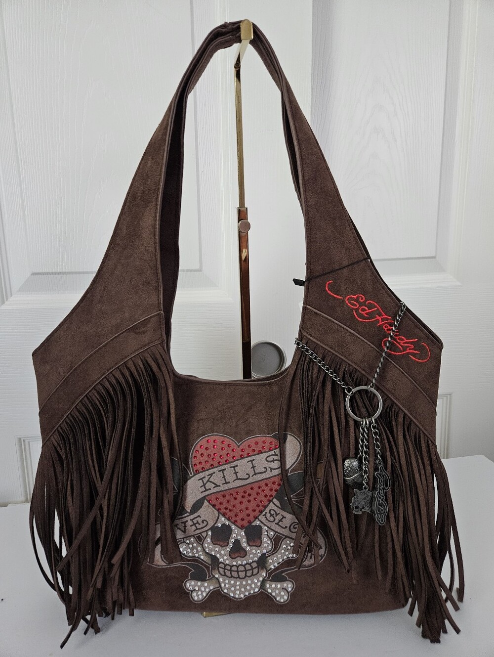 Ed Hardy NWT Fringed Tote